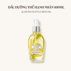 Dầu Dưỡng Thể Hạnh Nhân L'Occitane Almond Supple Skin Oil 100ml - Dưỡng Ẩm, Giúp Săn Chắc Da, Ngăn Ngừa Vết Rạn