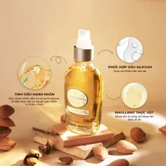 Dầu Dưỡng Thể Hạnh Nhân L'Occitane Almond Supple Skin Oil 100ml - Dưỡng Ẩm, Giúp Săn Chắc Da, Ngăn Ngừa Vết Rạn