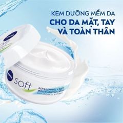 Kem Dưỡng Da Nivea Soft Crème 200ml – Cấp Ẩm và Làm Mịn Da, Dưỡng Ẩm Sâu, Phù Hợp Cho Mặt, Tay và Cơ Thể