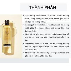 Dầu Dưỡng Thể Neutrogena Body Oil Light Sesame Formula 250ml – Dưỡng Da Căng Bóng, Mềm Mại Tự Nhiên 388348