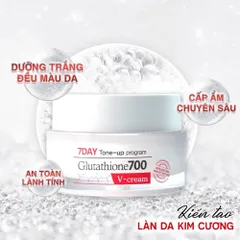 Kem Dưỡng Da Angel’s Liquid 7 Day Glutathione 700 V-Cream + Niacinamide 50ml - Làm Sáng và Cấp Ẩm Cho Tất Cả Các Loại Da