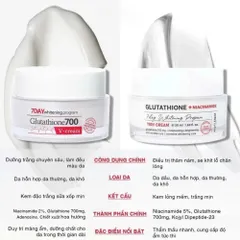 Kem Dưỡng Da Angel’s Liquid 7 Day Glutathione 700 V-Cream + Niacinamide 50ml - Làm Sáng và Cấp Ẩm Cho Tất Cả Các Loại Da