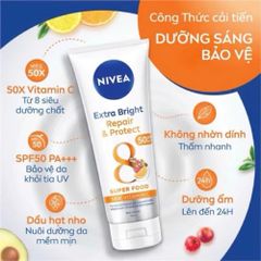 Tinh Chất Dưỡng Thể Nivea Serum 50x Ban Ngày & Ban Đêm 180ml - Dưỡng Trắng Tối Ưu & Bảo Vệ Da SPF50