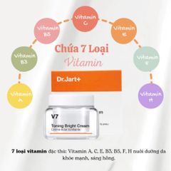Kem Dưỡng Trắng Da Dr. Jart+ V7 Toning Bright 50ml - Nâng Tone, Dưỡng Sáng Da, Cải Thiện Sắc Tố, Phù Hợp Mọi Loại Da