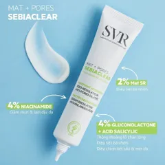 Kem Dưỡng SVR Sebiaclear Hydra & Active Gel 40ml - Kiểm Soát Dầu, Giảm Mụn, Dưỡng Ẩm Cho Da Dầu & Nhạy Cảm