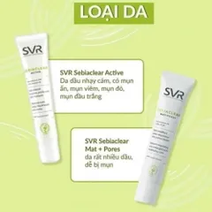 Kem Dưỡng SVR Sebiaclear Hydra & Active Gel 40ml - Kiểm Soát Dầu, Giảm Mụn, Dưỡng Ẩm Cho Da Dầu & Nhạy Cảm