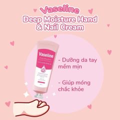 Kem Dưỡng Tay & Móng Vaseline Deep Moisture Cream 60ml - Dưỡng ẩm chuyên sâu, Chống lão hóa, Hương thơm thanh lịch, Chăm sóc da và móng