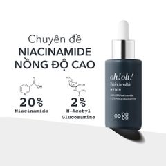 Tinh Chất Serum Oh!Oh! Skin Health 10ml/30ml – Dưỡng Ẩm và Kiểm Soát Dầu Cho Da Mụn Nhạy Cảm, Chống Oxy Hóa, Phục Hồi Da, Hàn Quốc