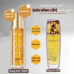 Tinh Chất Dưỡng Da Bergamo 24K Gold Bakuchiol Premium & White Vita Panthenol Premium Essence 120ml 388488