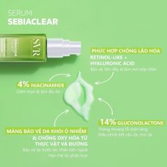 Tinh Chất Serum SVR Sebiaclear 30ml - Giảm Mụn, Mờ Thâm, Dưỡng Ẩm Sâu Cho Da Dầu Nhạy Cảm, Làn Da Mịn Màng Tự Nhiên