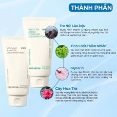 Sữa Rửa Mặt Innisfree Green Tea & Volcanic BHA 150ml - Dưỡng Ẩm, Kiểm Soát Nhờn, Làm Sạch Sâu Cho Da Nhạy Cảm và Da Dầu