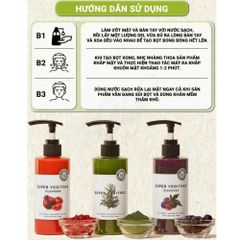 Sữa Rửa Mặt Super Vegitoks 300ml - Sạch Sâu, Thải Độc Từ Rau Củ, Dưỡng Da, Được Yêu Thích Từ Hàn Quốc