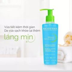 Bioderma Sébium Gel Moussant 100ml/200ml - Sữa Rửa Mặt Tạo Bọt Không Chứa Xà Phòng Dành Cho Da Dầu, Da Mụn