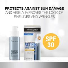 Kem Dưỡng Ẩm Chống Nhăn Ban Ngày Neutrogena Rapid Wrinkle Repair Retinol Moisturizer SPF30 29ml - Giúp Da Trẻ Hóa Nhanh Chóng, Làm Mờ Nếp Nhăn Rõ Rệt.