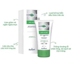 Sữa Rửa Mặt Farmona Dermacos Deep Cleansing Gel 150ml - Kiểm Soát Dầu, Cho Da Thoáng Mát, Duy Trì Độ Ẩm, Không Gây Kích Ứng