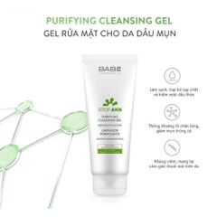 Sữa Rửa Mặt Gel BABE Stop AKN 200ml - Làm Sạch Sâu, Ngăn Ngừa Mụn, Phù Hợp Da Nhạy Cảm và Da Dầu