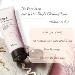 Sữa Rửa Mặt Gạo The Face Shop 150ml - Tẩy Trang, Làm Sạch Da Sáng Mịn, Giàu Vitamin B, Dưỡng Ẩm Chuyên Sâu Hàn Quốc