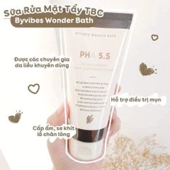 Sữa Rửa Mặt Byvibes Wonder Bath PHA 5.5 130ml - Làm Sạch, Giữ Ẩm, Hỗ Trợ Cải Thiện Mụn Cho Da Nhạy Cảm