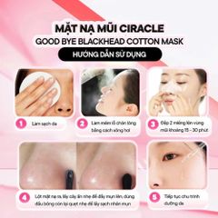 Mặt Nạ Đẩy Mụn Mũi Ciracle Good Bye Blackhead Cotton Mask - Hộp 20 Miếng Cho Da Dầu, Giảm Mụn Đầu Đen Hiệu Quả