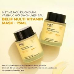 Mặt Nạ Ngủ Belif Super Knights 75ml - Cấp Ẩm, Phục Hồi Da Mệt Mỏi, Dưỡng Sáng Với Vitamin B3, C, E, B12 - Chăm Sóc Da Nhạy Cảm