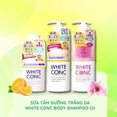 Sữa Tắm Trắng Da White Conc Body Vitamin C Nhật Bản 600ml – Dưỡng Ẩm, Làm Sạch 388702