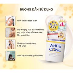 Sữa Tắm Trắng Da White Conc Body Vitamin C Nhật Bản 600ml – Dưỡng Ẩm, Làm Sạch 388702