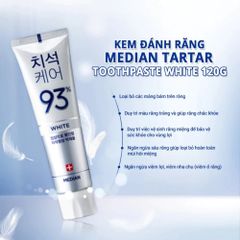 Kem Đánh Răng Median 93% Hàn Quốc 120g - Làm Trắng, Ngừa Mảng Bám, Thơm Miệng, Chăm Sóc Nướu Toàn Diện