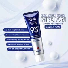 Kem Đánh Răng Median 93% Hàn Quốc 120g - Làm Trắng, Ngừa Mảng Bám, Thơm Miệng, Chăm Sóc Nướu Toàn Diện