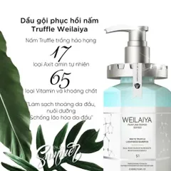 Bộ Dầu Gội Xả Phục Hồi Đa Tầng Nấm Truffle Weilaiya 450ml | Suôn Mượt, Giảm Gàu, Phục Hồi Tóc Hư Tổn 388739