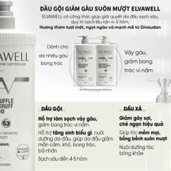 Bộ Dầu Gội Xả Nấm Truffle Elvawell 1000ml - Giảm Gàu, Kiểm Soát Dầu Bết, Phục Hồi Tóc Hư Tổn, Dưỡng Mềm Mượt