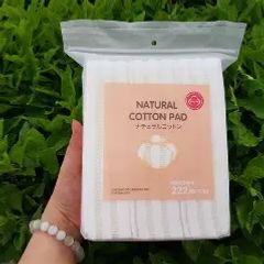 Bông Tẩy Trang Cotton Pad 3 Lớp - Bịch Cam 222 Miếng / Bịch Hồng 200 Miếng - Hỗ Trợ Tẩy Trang & Dưỡng Da Hiệu Quả