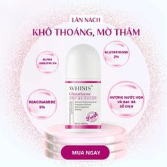 Lăn Khử Mùi Whisis Glutathione 50ml – Giảm Mồ Hôi, Hỗ Trợ Khử Thâm & Dưỡng Sáng Da Vùng Nách 388778