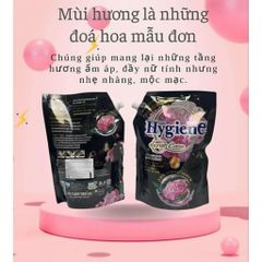 Nước Xả Vải Hygiene Hoa Mẫu Đơn Túi Đen 1150ml – Hương Nước Hoa Lưu Lâu, Mềm Vải, Thơm Bền Cả Ngày 388798