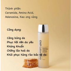 Toner CNP Laboratory Propolis Treatment Ampule Essence - Nước Thần Cân Bằng Da, Phục Hồi, Dưỡng Ẩm, Làm Sáng Da Hàn Quốc