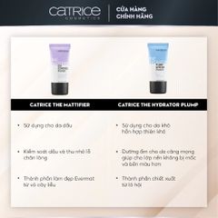 Kem Lót Dưỡng Ẩm Catrice Primer 30ml - Kiềm Dầu, Se Khít Lỗ Chân Lông, Phù Hợp Cho Da Khô, Da Mụn, Da Nhạy Cảm, Made in Italy