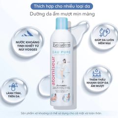 Xịt Khoáng Evoluderm Dưỡng Ẩm Cấp Nước 400ml – Làm Dịu Da, Giữ Lớp Trang Điểm 388909