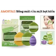 Bông Mút Rửa Mặt Bọt Biển Amortals Dạng Giọt Nước - Làm Sạch Sâu, Dịu Nhẹ Cho Da Nhạy Cảm, Thiết Kế Thông Minh, Dễ Vệ Sinh