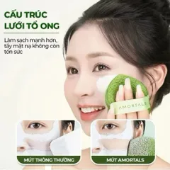 Bông Mút Rửa Mặt Bọt Biển Amortals Dạng Giọt Nước - Làm Sạch Sâu, Dịu Nhẹ Cho Da Nhạy Cảm, Thiết Kế Thông Minh, Dễ Vệ Sinh