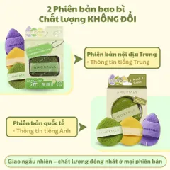 Bông Mút Rửa Mặt Bọt Biển Amortals Dạng Giọt Nước - Làm Sạch Sâu, Dịu Nhẹ Cho Da Nhạy Cảm, Thiết Kế Thông Minh, Dễ Vệ Sinh