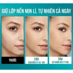 Xịt Khóa Nền Maybelline Fit Me Matte Poreless 60ml - Cố Định Trang Điểm, Kiềm Dầu, Se Khít Lỗ Chân Lông, Dành Cho Da Nhạy Cảm