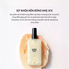 Xịt Khóa Trang Điểm 3CE Makeup Fixer 95ml/100ml - Giữ Lớp Nền Bền Màu, Chống Lem, Dưỡng Ẩm, Phù Hợp Mọi Loại Da
