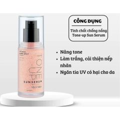 Tinh Chất Chống Nắng Nâng Tone Serum Vely Vely Vitamin Dark SPF50+/PA++++ - Bảo Vệ Da, Làm Sáng Rạng Rỡ 30ml