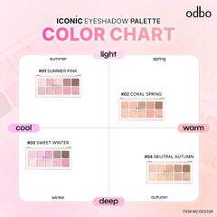 Bảng Phấn Mắt Odbo 10 Ô - Phấn Nén Dễ Phối, Lên Màu Chuẩn, Đa Dạng Tone Màu Matte và Shimmer, Thương Hiệu Thái Lan