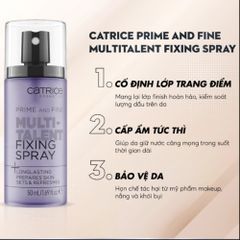 Xịt Khóa Nền Catrice Fixing Spray 50ml – Kiềm Dầu, Giữ Lớp Trang Điểm Lâu Trôi, Căng Bóng Cho Da Nhạy Cảm
