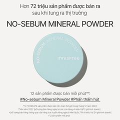 Phấn Phủ Khoáng Kiềm Dầu Innisfree No-Sebum 5g - Phấn Kiềm Dầu Mịn Nhanh Chóng, Giữ Da Khô Thoáng, Phù Hợp Mọi Loại Da