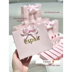 Set Son Dưỡng Espoir Bare Glow Lip Balm & Son Tint Bóng Mini Couture Glaze Ginger Peach - Quà Tặng Sang Trọng Kèm Túi Giấy