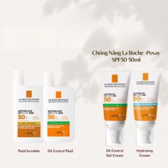 Kem Chống Nắng La Roche-Posay Anthelios Kiểm Soát Dầu SPF50+ PA++++ 50ml - Gel-Cream Dành Cho Da Dầu, Nhạy Cảm, Không Nhờn Rít