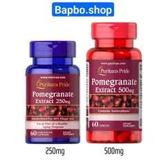 Viên uống chống nắng nội sinh, mờ nám, trắng da lựu Pomegranate Extract Puritan's pride 389111
