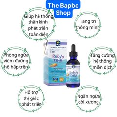 Siro Baby's DHA Nordic 60ml - Bổ sung Omega 3, DHA, Vitamin D cho bé - Hỗ trợ phát triển trí não và thị giác an toàn, hiệu quả