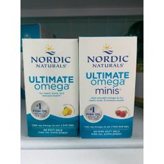 Viên Uống Dầu Cá Omega-3 Nordic Naturals Ultimate Omega 1280mg Hỗ Trợ Tim Mạch Não Bộ Mắt 389126